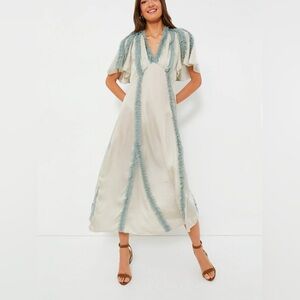 THE GREAT. Brand: “Silver with Icy Blue The Dancehall Dress,” Size 0.